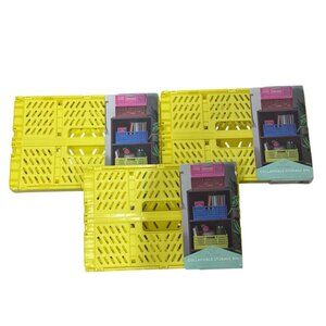 West & Arrow Collapsible Storage Bin 12" x 7.8" x 4.2" (3-PACK BUNDLE)